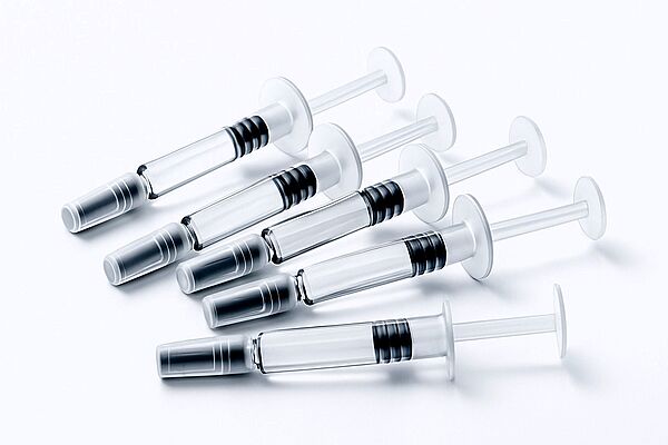 5 prefilled syringes next to each other