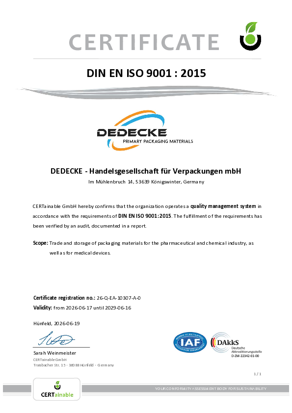 ISO 9001:2015 Certificate