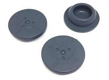 3 gray rubber stoppers